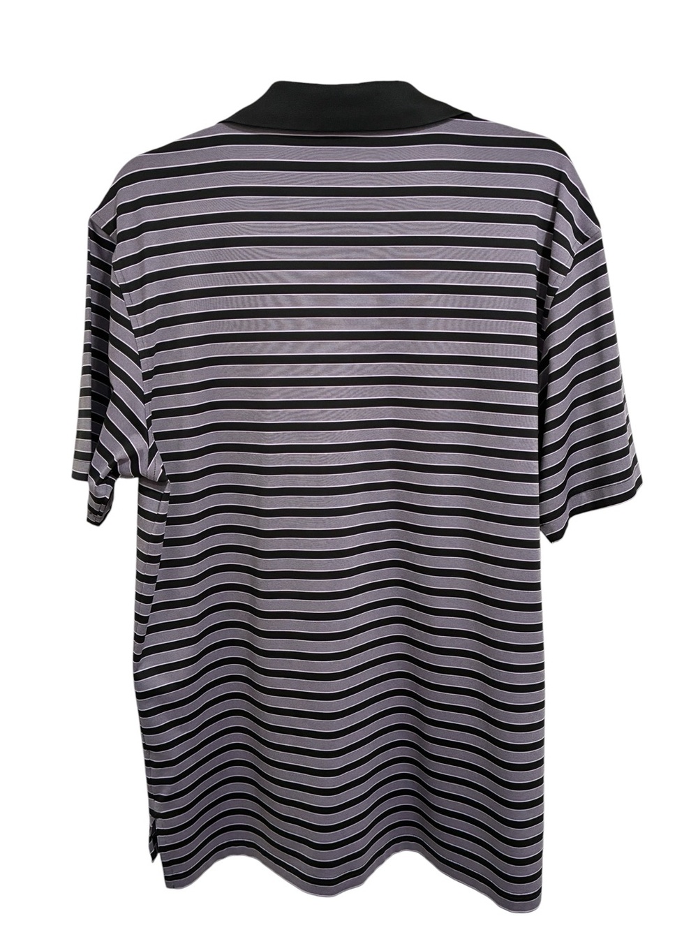 Peter Millar Summer Comfort Black & Purple Striped Polo Medium - Picture 2 of 4